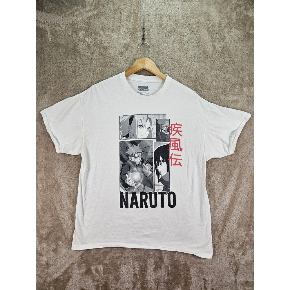 2007 Naruto Shippuden Graphic Tee Sakura Naruto Sasuke T-shirt Size XL